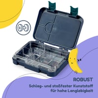 Schmatzfatz Junior Bento kutija za užinu za djecu - s uklonjivim umetkom, 4 ili 6 pretinaca, nepropusna, bez BPA, periva u perilici posuđa, za školu i vrtić 5