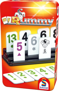 Cestovná hra Schmidt My Rummy v kovovej krabičke – Klasická kartová hra Rummy na cesty 1