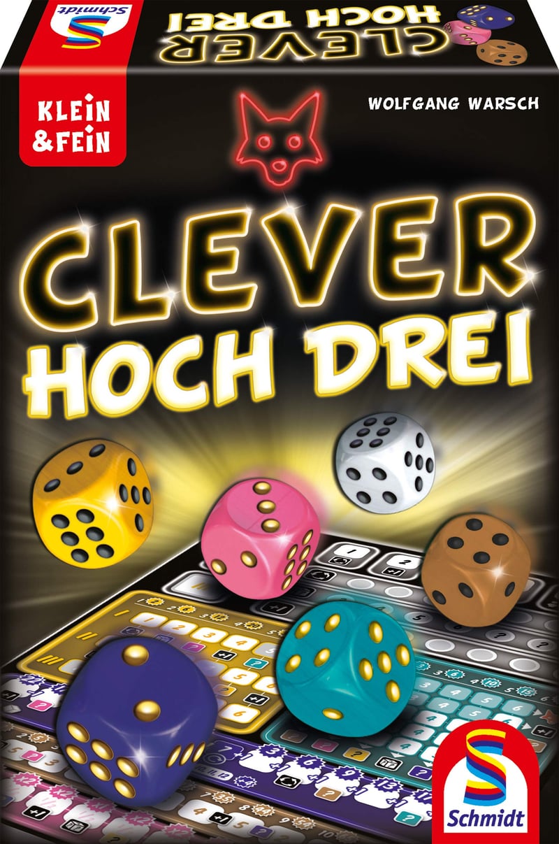 Kocková hra Schmidt Spiele 49384 Clever hoch Drei – séria Klein & Fein – strategická spoločenská hra pre deti a dospelých