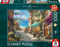 Schmidt Spiele 59624 Thomas Kinkade Kaviareň na Talianskej riviére, 1000-dielne puzzle pre dospelých 4