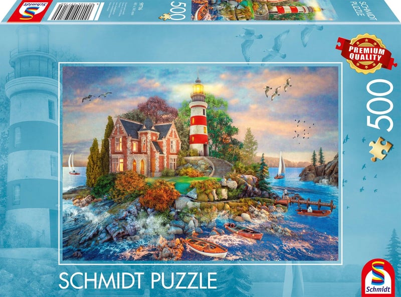 Schmidt Spiele 59716 Maják na skale, puzzle 500 dielikov