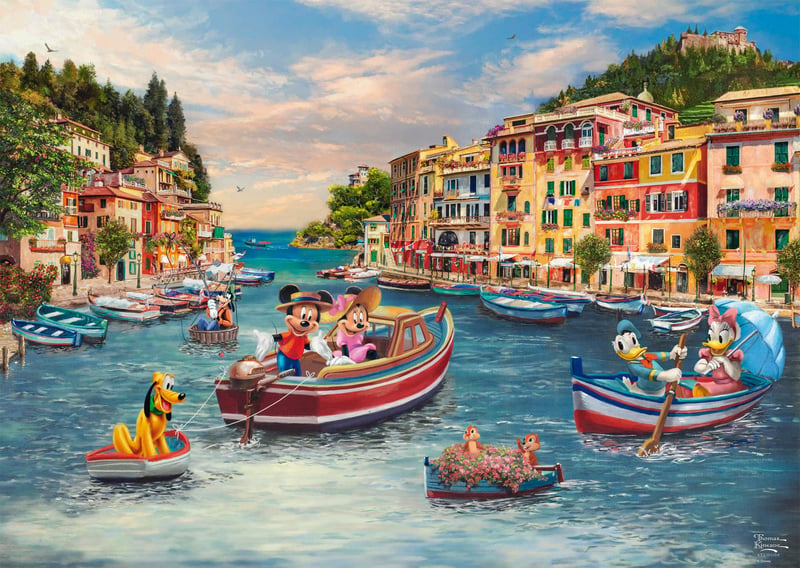 Puzzle Schmidt Thomas Kinkade Disney Mickey a Minnie v Taliansku 1000 dielikov - 58053 - od 14 rokov