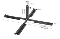 Schneider 837-15 stalak za suncobran Standard za betonske ploče, čelik, antracit/srebrna, 3 kg 5