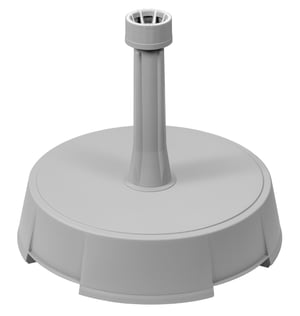 Schneider 877-14 Stalak za suncobran, cca 20 kg, betonsko postolje, srebrno-siva vrtna baza, stabilno — plastika malo napukla (stanje: vidi 2. sliku)