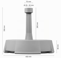 Schneider 877-14 Betónový stojan na slnečník cca 20 kg striebornosivý stabilný záhradný stojan 4