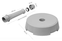 Schneider 877-14 Betónový stojan na slnečník cca 20 kg striebornosivý stabilný záhradný stojan 5