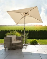 Záhradný slnečník Schneider Cordoba 688-02, prírodná farba, 230x150 cm, hranatý, práškovo lakovaný oceľový rám s imitáciou dreva, so strieškou zo 100% polyesteru 2