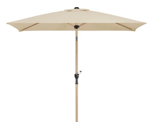 Schneider Cordoba 688-02 vrtni suncobran, prirodna boja, 230x150 cm, pravokutni, čelični okvir premazan prahom s efektom drva, sa sjenilom od 100% poliestera