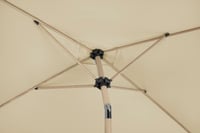 Záhradný slnečník Schneider Cordoba 688-02, prírodná farba, 230x150 cm, hranatý, práškovo lakovaný oceľový rám s imitáciou dreva, so strieškou zo 100% polyesteru 4