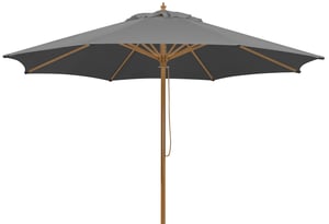 Schneider Malaga vrtni suncobran, antracit, promjer 300 cm, okrugli, aluminij-čelik — poderotina veličine dlana na platnu (stanje: pogledajte 2. sliku)