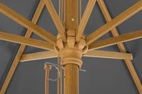 Záhradný slnečník Schneider Malaga, antracitový, priemer 300 cm, okrúhly, hliníkovo-oceľový rám, polyesterový poťah 5