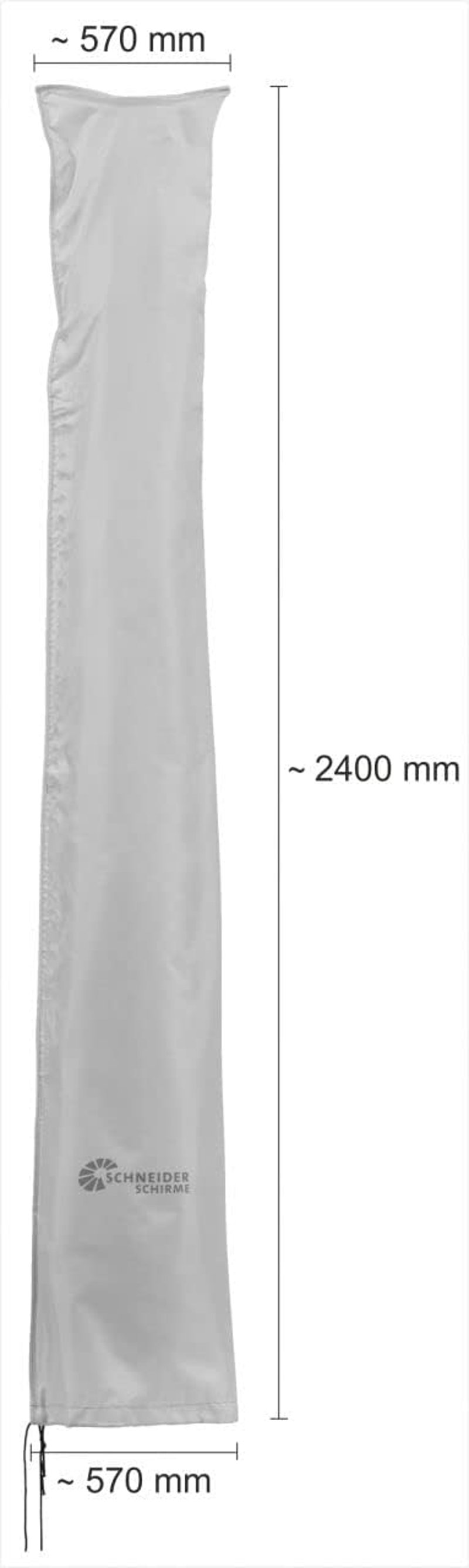 Schneider Oldalkaros Napernyő Védőhuzat Ezüstszürke 400 cm-ig - Single