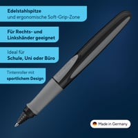 Roller Schneider Ray – telo v odtieni onyx, modrý atrament – na bombičky, pre pravákov aj ľavákov 2