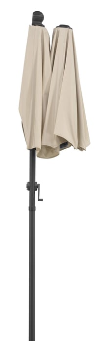 Polovičný slnečník Schneider Salerno Mezza, 150x150 cm, hranatý, oceľová konštrukcia, polyester, prírodná farba 9