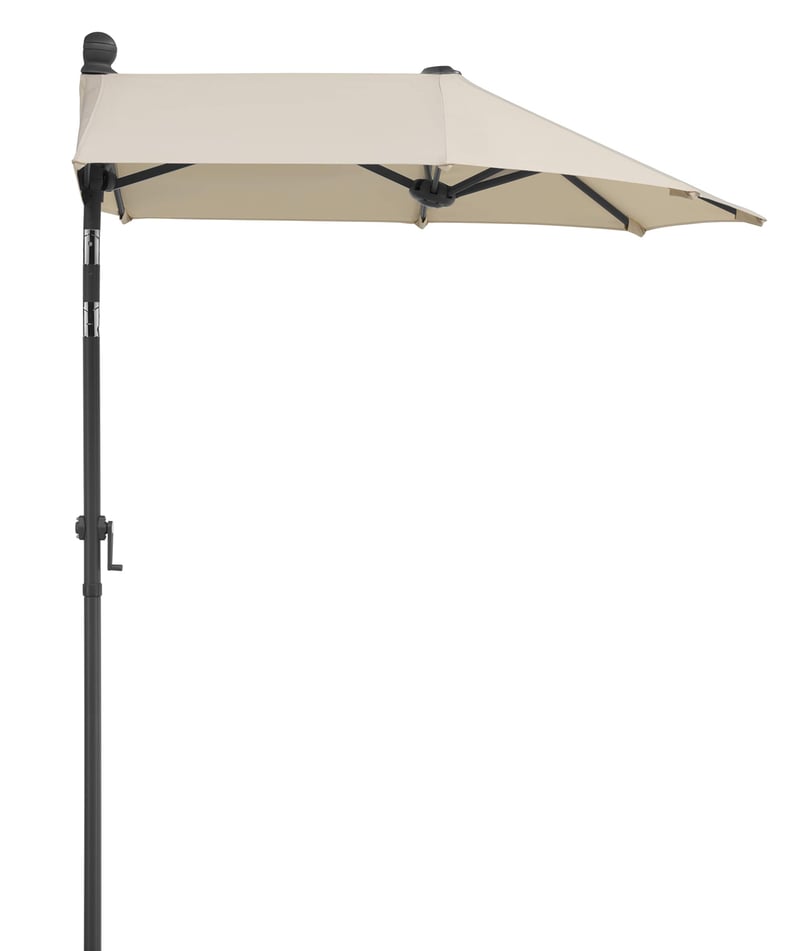Polovičný slnečník Schneider Salerno Mezza, 150x150 cm, hranatý, oceľová konštrukcia, polyester, prírodná farba