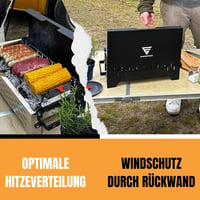 SCHNEIDERFREUDE Összecsukható Camping Grill Magasságállítható Grillezéshez Táskával 5