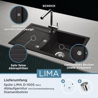 Upevňovacie svorky — Granitový kuchynský drez Schock Lima D-100S Nero 78x50 cm (náhradný diel) 4