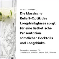 Schott Zwiesel Show Longdrink Pohár Szett (4 db) - Relieffdíszes Kristályüveg, Mosogatógépben Mosható, Átlátszó 9