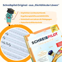 Schreibathlet Schreibpilot písanka s reliéfnymi písmenami pre ľavákov na nácvik písaného písma, pre začiatočníkov v škole, odporúčaná pedagógmi 2