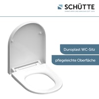 Schütte 82910 Duroplast WC daska, D-oblik, bijela, sa sustavom mekog zatvaranja i brzim otpuštanjem, nosivost do 175 kg 6
