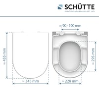 Schütte 82910 Duroplast WC daska, D-oblik, bijela, sa sustavom mekog zatvaranja i brzim otpuštanjem, nosivost do 175 kg 2