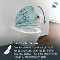 Capac WC Schütte ANCHOR din Duroplast cu închidere lentă și eliberare rapidă, capacitate portantă 175 kg, Turcoaz, 45,5x37,5 cm 3