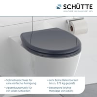 WC sedadlo Schütte antracitové duroplastové s pomalým sklápaním a rýchloupínaním, antracitová farba — má škrabanec/prasklinu (stav: pozri 2. obrázok) 9