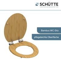 WC doska Schütte BAMBOO so sklápaním, vyrobená z bambusu, udržateľné WC sedadlo, nosnosť 175 kg 5