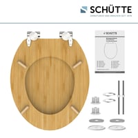 WC doska Schütte BAMBOO so sklápaním, vyrobená z bambusu, udržateľné WC sedadlo, nosnosť 175 kg 6