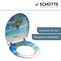 Schütte Caribbean Duroplast WC-ülőke lassú záródással - strand mintás 8