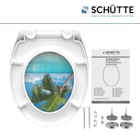 Schütte Caribbean Duroplast WC-ülőke lassú záródással - strand mintás 6