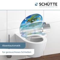 Schütte Caribbean Duroplast WC-ülőke lassú záródással - strand mintás 2