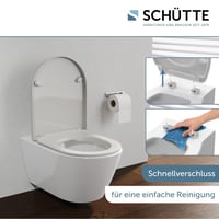 WC sedadlo Schütte v tvare D so systémom Soft-Close, odnímateľným duroplastovým vekom a nosnosťou 200 kg, biele 6