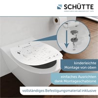 WC sedadlo Schütte v tvare D so systémom Soft-Close, odnímateľným duroplastovým vekom a nosnosťou 200 kg, biele 7