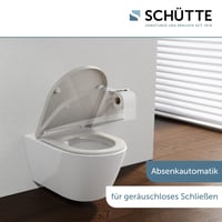 WC sedadlo Schütte v tvare D so systémom Soft-Close, odnímateľným duroplastovým vekom a nosnosťou 200 kg, biele 4