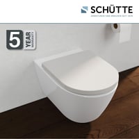WC sedadlo Schütte v tvare D so systémom Soft-Close, odnímateľným duroplastovým vekom a nosnosťou 200 kg, biele 3