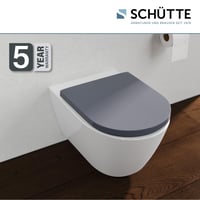 Schütte D-Shape WC-ülőke Soft-Close Mechanizmussal, Antracit-Szürke Szín, Lassan Záródó Lecsapódásgátlóval 3