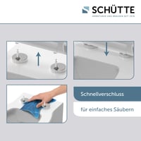 WC sedadlo Schütte FAMILY WHITE z duroplastu s funkciou pomalého sklápania, detským sedadlom a rýchloupínaním, biele, nosnosť do 175 kg 4