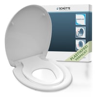 WC sedadlo Schütte FAMILY WHITE z duroplastu s funkciou pomalého sklápania, detským sedadlom a rýchloupínaním, biele, nosnosť do 175 kg 1