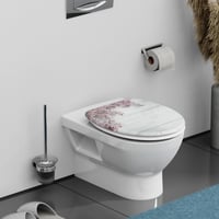 Capac de WC Schütte Flowers & Wood cu închidere lentă, din duroplast, rezistență la sarcină de 150 kg, cu model floral colorat 2