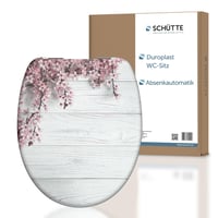 Capac de WC Schütte Flowers & Wood cu închidere lentă, din duroplast, rezistență la sarcină de 150 kg, cu model floral colorat 1