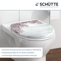 Capac de WC Schütte Flowers & Wood cu închidere lentă, din duroplast, rezistență la sarcină de 150 kg, cu model floral colorat 5
