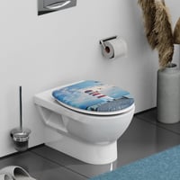 WC sedadlo Schütte LEUCHTTURM s mechanizmom pomalého sklápania, z duroplastu, s motívom majáka 8
