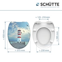 WC sedadlo Schütte LEUCHTTURM s mechanizmom pomalého sklápania, z duroplastu, s motívom majáka 2