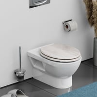 Colac de toaletă Schütte Lightwood cu mecanism Soft-Close, model cu aspect de lemn, capac cu miez de lemn, capacitate portantă de 150 kg, culoare lemn deschis 7