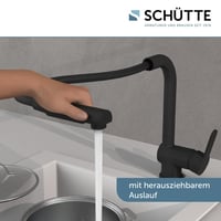 Kuchynská batéria Schütte LONDON 79760 s vyťahovacou sprškou, matná čierna 3
