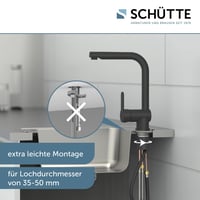 Kuchynská batéria Schütte LONDON 79760 s vyťahovacou sprškou, matná čierna 2