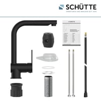 Kuchynská batéria Schütte LONDON 79760 s vyťahovacou sprškou, matná čierna 6