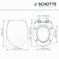 Colac WC oval Schütte cu mecanism Soft Close, capacitate de 200 kg - alb 2