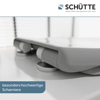 Oválne WC sedadlo Schütte s mechanizmom Soft-Close, odnímateľným duroplastovým vekom, upevnením pomocou lepidla (DIY), nosnosťou 200 kg, 45,2x37,5 cm 5